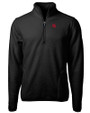 Nebraska Cornhuskers College Vault Cutter & Buck Cascade Eco Fleece Mens Quarter Zip Jacket Black Mannequin