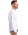 Nebraska Cornhuskers College Vault Cutter & Buck Virtue Eco Pique Recycled Quarter Zip Mens Big & Tall Pullover White Side