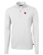 Nebraska Cornhuskers College Vault Cutter & Buck Virtue Eco Pique Recycled Quarter Zip Mens Big & Tall Pullover White Mannequin