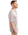 Idaho State Bengals College Vault Cutter & Buck Forge Pencil Stripe Stretch Mens Polo Polished Medium Gray Side
