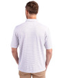 Idaho State Bengals College Vault Cutter & Buck Forge Pencil Stripe Stretch Mens Polo White Back