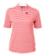 Nebraska Cornhuskers College Vault Cutter & Buck Virtue Eco Pique Stripe Recycled Womens Top Red Mannequin