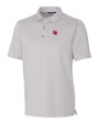 Nebraska Cornhuskers College Vault Cutter & Buck Forge Heathered Stretch Mens Polo Polished Heather Mannequin