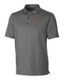 Idaho State Bengals College Vault Cutter & Buck Forge Heathered Stretch Mens Polo Charcoal Heather Mannequin