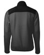Nebraska Cornhuskers College Vault Cutter & Buck Cascade Eco Fleece Mens Full Zip Jacket Elemental Grey/Black Mannequin Back