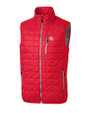 Nebraska Cornhuskers College Vault Cutter & Buck Rainier PrimaLoft® Mens Big and Tall Eco Insulated Full Zip Puffer Vest Red Mannequin
