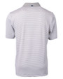 Nebraska Cornhuskers College Vault Cutter & Buck Virtue Eco Pique Micro Stripe Recycled Mens Big & Tall Polo Polished/White Mannequin Back