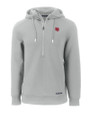 Nebraska Cornhuskers College Vault Cutter & Buck Roam Epic Versatility Half Zip Recycled Mens Hooded Pullover Solitare Mannequin