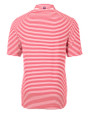 Nebraska Cornhuskers College Vault Cutter & Buck Virtue Eco Pique Stripe Recycled Mens Big and Tall Polo Red Mannequin Back