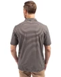 Idaho State Bengals College Vault Cutter & Buck Virtue Eco Pique Stripe Recycled Mens Big and Tall Polo Black Back