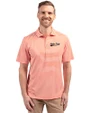 Idaho State Bengals College Vault Cutter & Buck Virtue Eco Pique Stripe Recycled Mens Big and Tall Polo College Orange Front