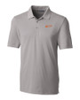 Idaho State Bengals College Vault Cutter & Buck Forge Stretch Mens Big and Tall Polo Polished Medium Gray Mannequin