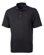 Nebraska Cornhuskers College Vault Cutter & Buck Virtue Eco Pique Recycled Mens Polo Black Mannequin