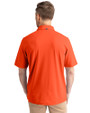Idaho State Bengals College Vault Cutter & Buck Virtue Eco Pique Recycled Mens Polo College Orange Back