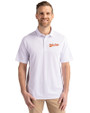 Idaho State Bengals College Vault Cutter & Buck Virtue Eco Pique Recycled Mens Polo White Front