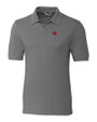 Nebraska Cornhuskers College Vault Cutter & Buck Advantage Eco Tri-Blend Pique Mens Polo Elemental Grey Mannequin