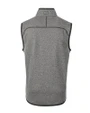 Nebraska Cornhuskers College Vault Cutter & Buck Mainsail Sweater-Knit Mens Full Zip Vest Polished Heather Mannequin Back