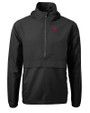 Nebraska Cornhuskers College Vault Cutter & Buck Charter Eco Recycled Mens Anorak Jacket Black Mannequin