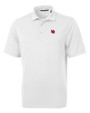 Nebraska Cornhuskers College Vault Cutter & Buck Virtue Eco Pique Recycled Mens Big and Tall Polo White Mannequin