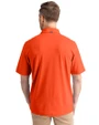 Idaho State Bengals College Vault Cutter & Buck Virtue Eco Pique Recycled Mens Big and Tall Polo College Orange Back