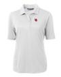 Nebraska Cornhuskers College Vault Cutter & Buck Virtue Eco Pique Recycled Womens Polo White Mannequin
