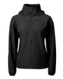 Nebraska Cornhuskers College Vault Cutter & Buck Charter Eco Recycled Womens Anorak Jacket Black Mannequin