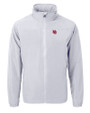 Nebraska Cornhuskers College Vault Cutter & Buck Charter Eco Recycled Mens Full-Zip Jacket Polished Medium Gray Mannequin