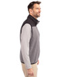 Miami Marlins Cooperstown Cutter & Buck Cascade Eco Fleece Mens Vest Elemental Grey/Black Side