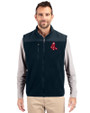 Boston Red Sox Cooperstown Cutter & Buck Cascade Eco Fleece Mens Vest Navy Blue Front