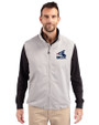 Chicago White Sox Cooperstown Cutter & Buck Charter Eco Recycled Mens Full-Zip Vest Polished Medium Gray Front