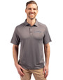 Colorado Rockies Cooperstown Cutter & Buck Forge Eco Stretch Recycled Mens Big & Tall Polo Elemental Grey Front