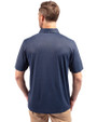 Atlanta Braves Cooperstown Cutter & Buck Forge Eco Stretch Recycled Mens Big & Tall Polo Dark Navy Blue Heather Back