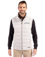 Colorado Rockies Cooperstown Cutter & Buck Evoke Hybrid Softshell Recycled Mens Full Zip Vest CONCRETE Front