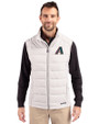 Arizona Diamondbacks Cooperstown Cutter & Buck Evoke Hybrid Softshell Recycled Mens Full Zip Vest CONCRETE Front