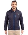New England Patriots Cutter & Buck Rainier Recycled Insulated Puffer Mens Full Zip Jacket Dark Navy Front