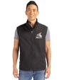 Chicago White Sox Cooperstown Cutter & Buck Charter Eco Full-Zip Mens Big & Tall Vest Black Front