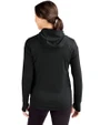 Cincinnati Reds Cooperstown Cutter & Buck Daybreak Eco Recycled Womens Half Zip Hoodie Black Back