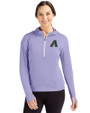 Arizona Diamondbacks Cooperstown Cutter & Buck Daybreak Eco Recycled Womens Half Zip Hoodie Hyacinth Front