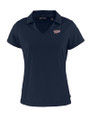 Minnesota Twins Cooperstown Cutter & Buck Daybreak Eco Recycled Womens V-neck Polo Navy Blue Mannequin
