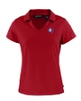 Texas Rangers Cooperstown Cutter & Buck Daybreak Eco Recycled Womens V-neck Polo Cardinal Red Mannequin