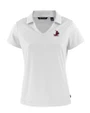 St. Louis Cardinals Cooperstown Cutter & Buck Daybreak Eco Recycled Womens V-neck Polo White Mannequin
