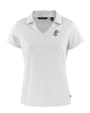 Cincinnati Reds Cooperstown Cutter & Buck Daybreak Eco Recycled Womens V-neck Polo White Mannequin