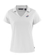 Los Angeles Dodgers Cooperstown Cutter & Buck Daybreak Eco Recycled Womens V-neck Polo White Mannequin