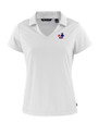 Montreal Expos Cooperstown Cutter & Buck Daybreak Eco Recycled Womens V-neck Polo White Mannequin