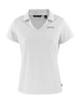 Colorado Rockies Cooperstown Cutter & Buck Daybreak Eco Recycled Womens V-neck Polo White Mannequin