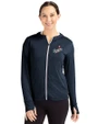 Los Angeles Dodgers Cooperstown Cutter & Buck Daybreak Eco Recycled Womens Full Zip Hoodie Navy Blue Front