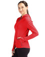 Los Angeles Dodgers Cooperstown Cutter & Buck Daybreak Eco Recycled Womens Full Zip Hoodie Red Side