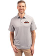 San Francisco Giants Cooperstown Cutter & Buck Forge Eco Stretch Recycled Mens Polo Polished Medium Gray Front