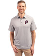 Philadelphia Phillies Cooperstown Cutter & Buck Forge Eco Stretch Recycled Mens Polo Polished Medium Gray Front
