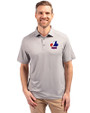 Montreal Expos Cooperstown Cutter & Buck Forge Eco Stretch Recycled Mens Polo Polished Medium Gray Front